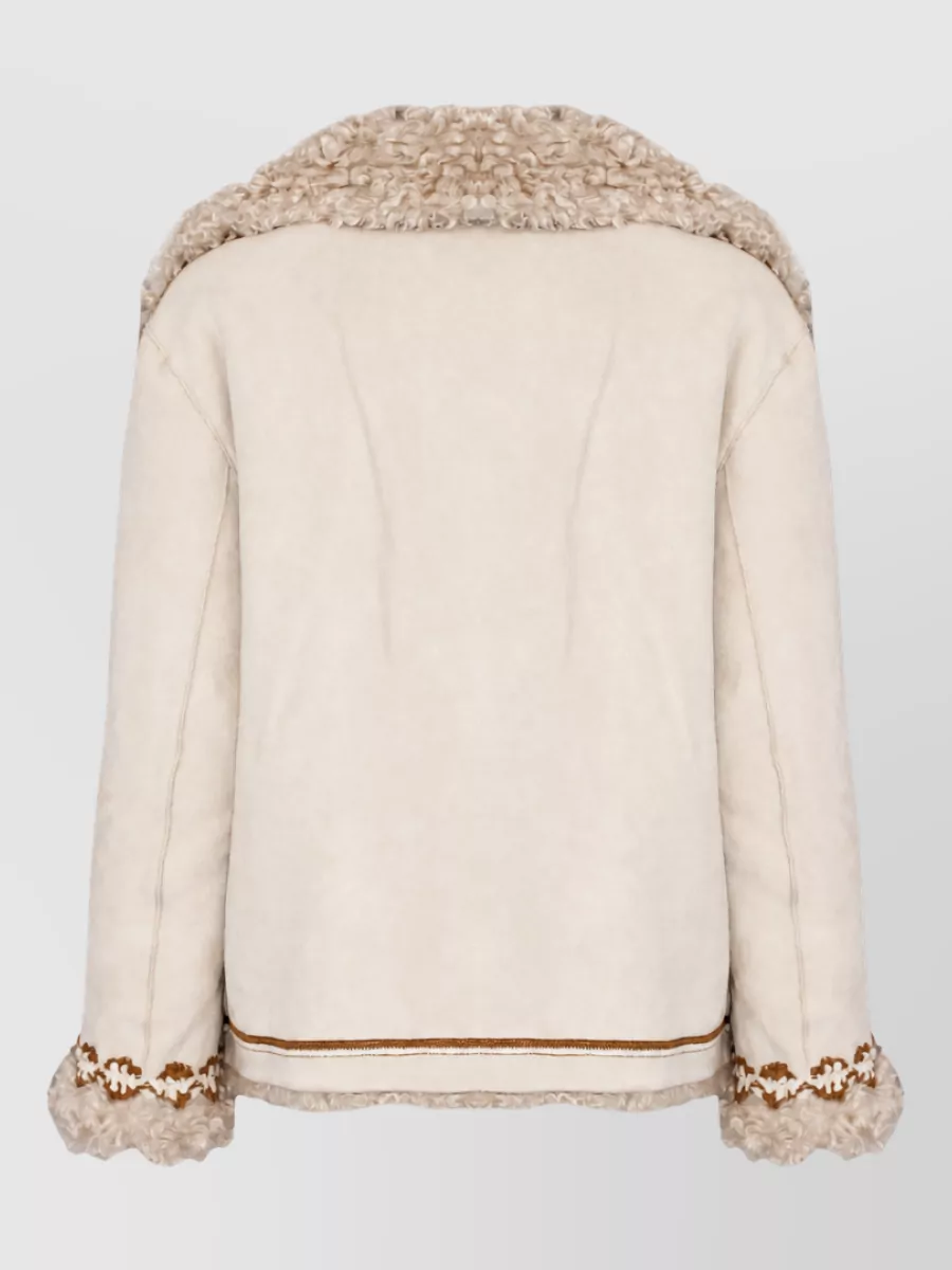 Pho Firenze Reversible Faux Fur V-Neck Coat