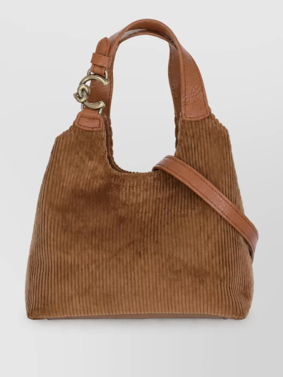 Coccinelle leather trim shoulder bag