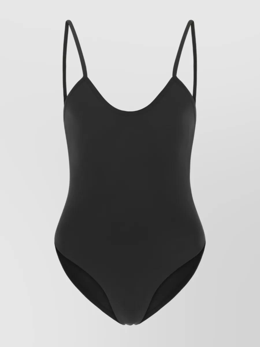Shop Ami Alexandre Mattiussi Ami De Coeur Scoop Back Swimsuit In Black