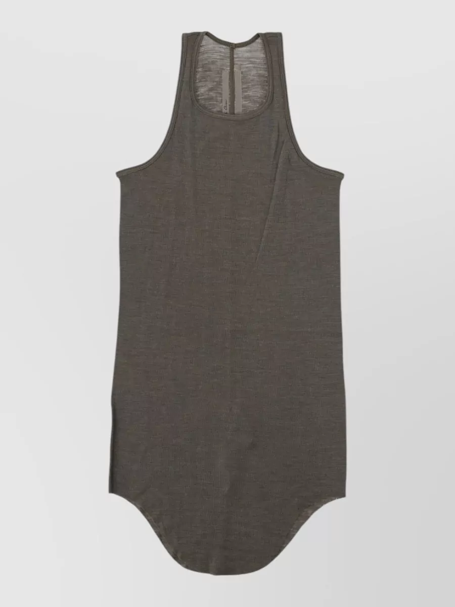 Rick Owens silk wool ribbed tank top