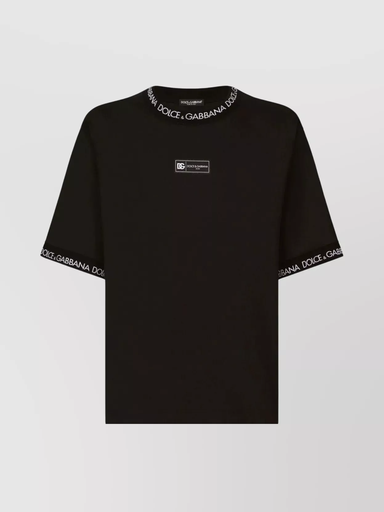 Shop Dolce & Gabbana Logo Crew Neck T-shirt In Black