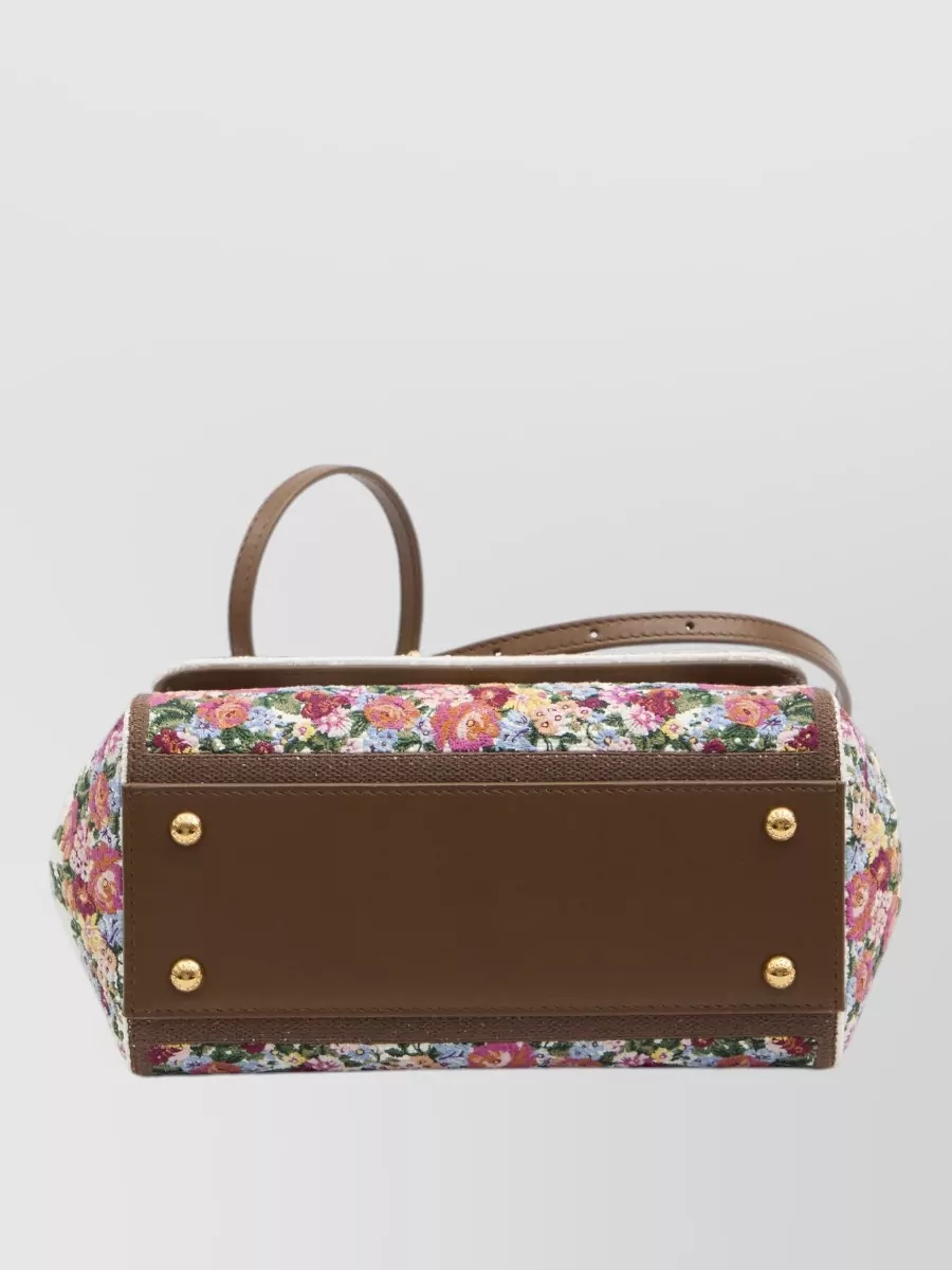Dolce&Gabbana Sicily Medium Tote Bag Floral Embroidery