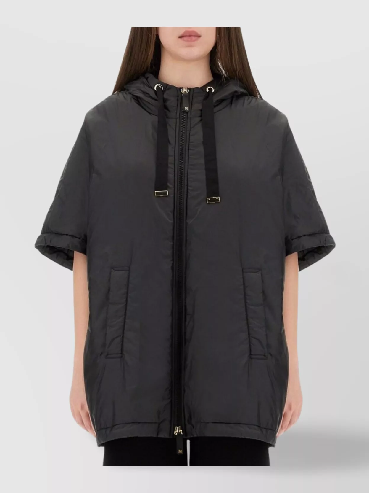 S Max Mara Hooded Padded Jacket Drawstring Detail