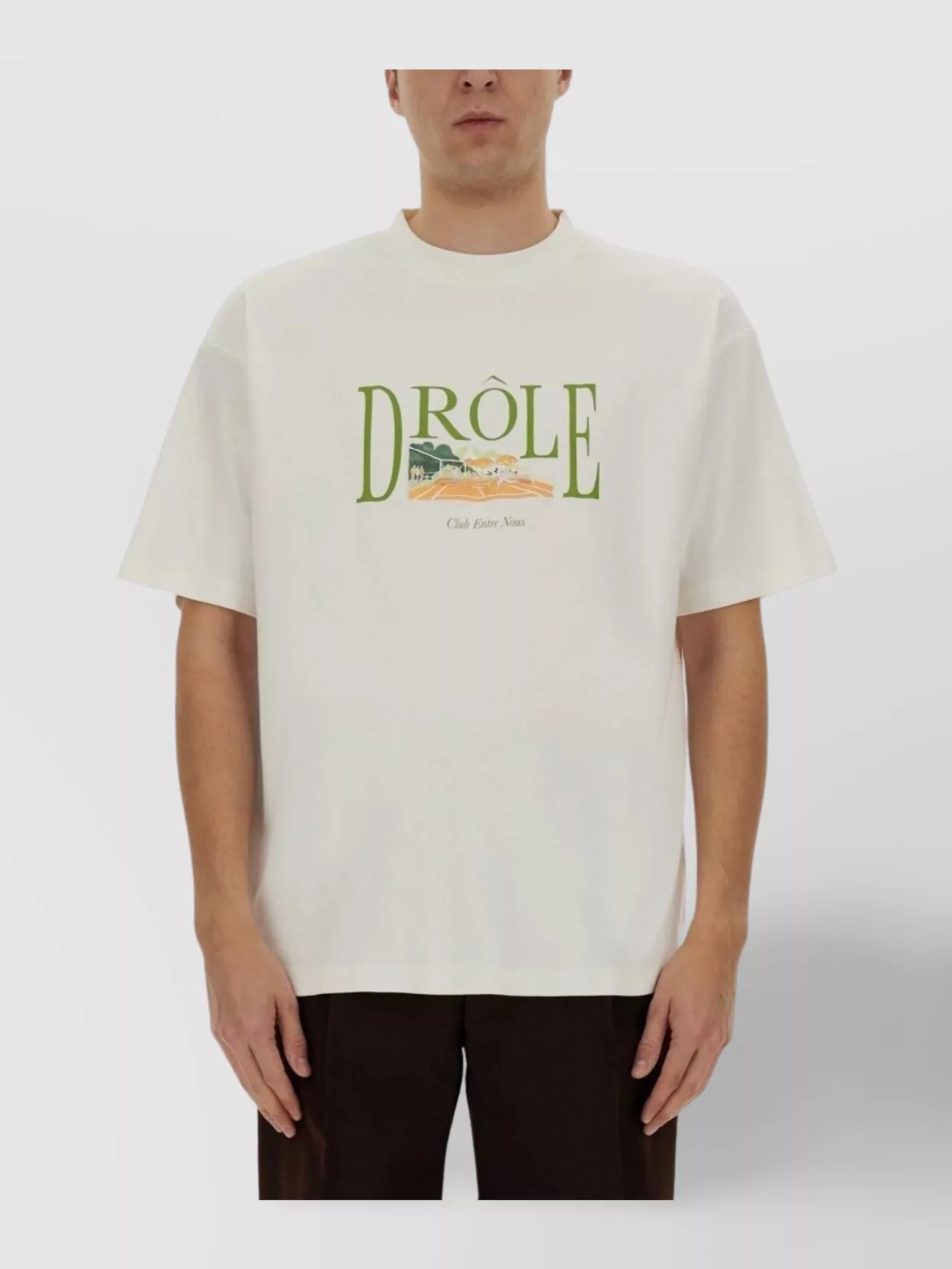 Drôle De Monsieur Graphic Print Crew Neck Short Sleeve T-Shirt
