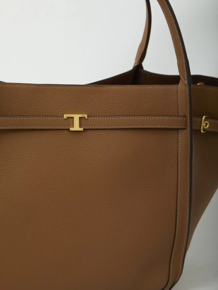 Tod's T Timeless Medium Leather Tote Bag