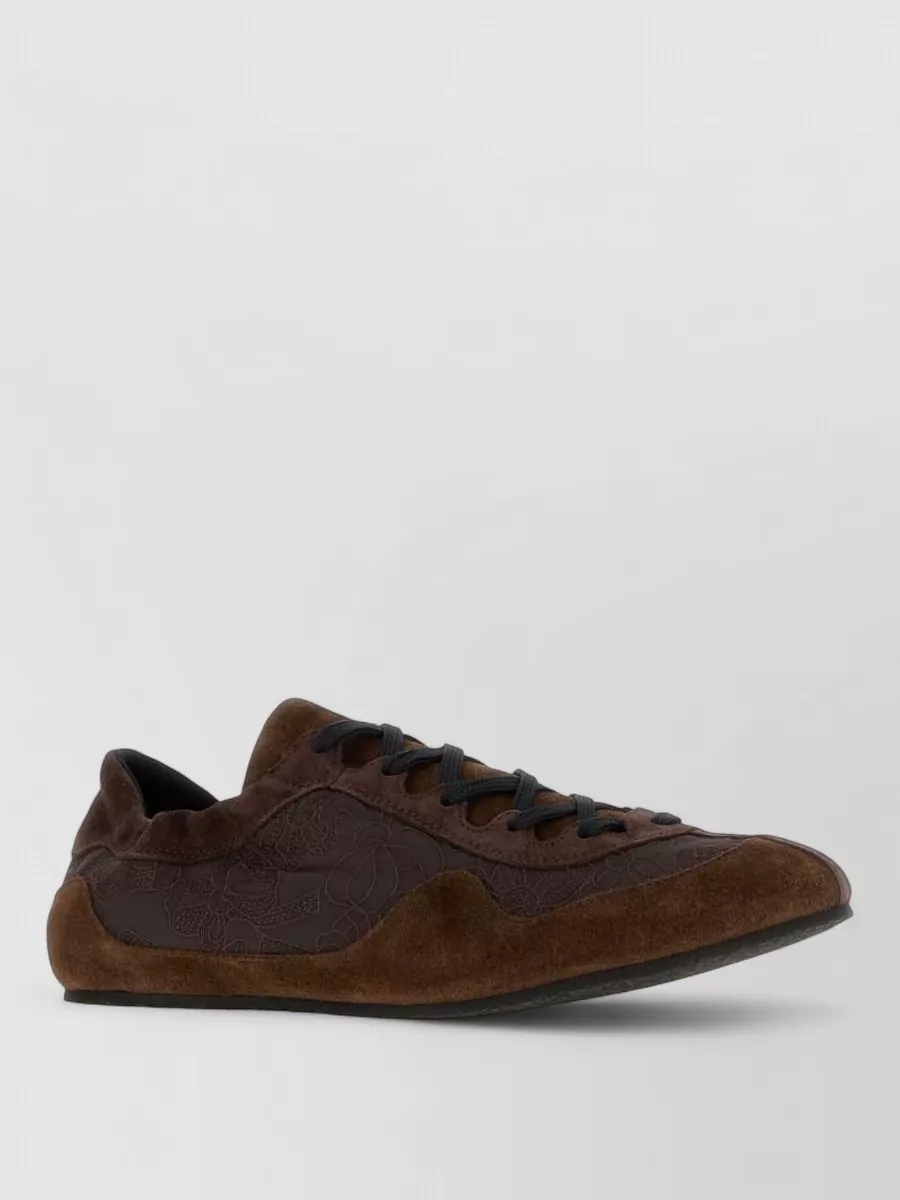Cecilie Bahnsen suede and fabric sneakers