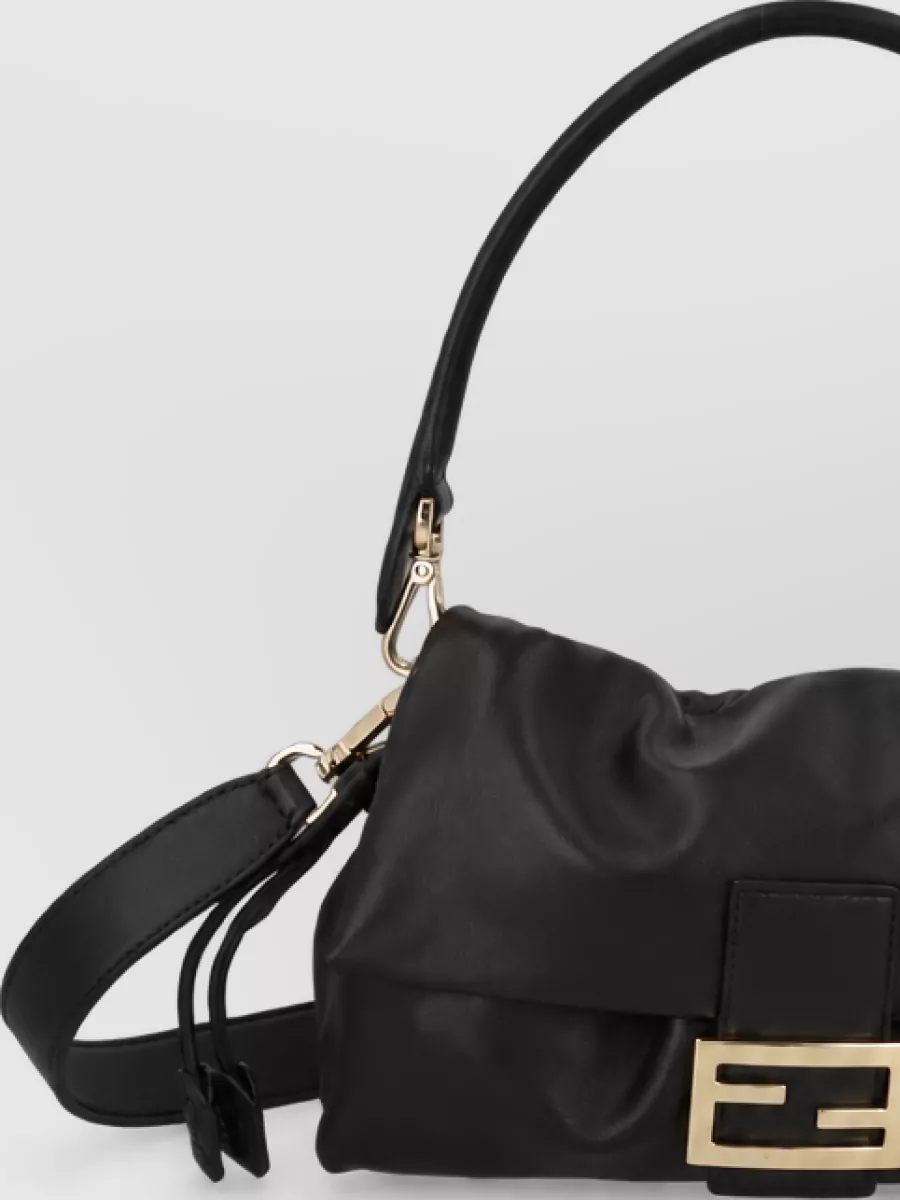 Fendi Baguette Medium Leather Clutch Bag