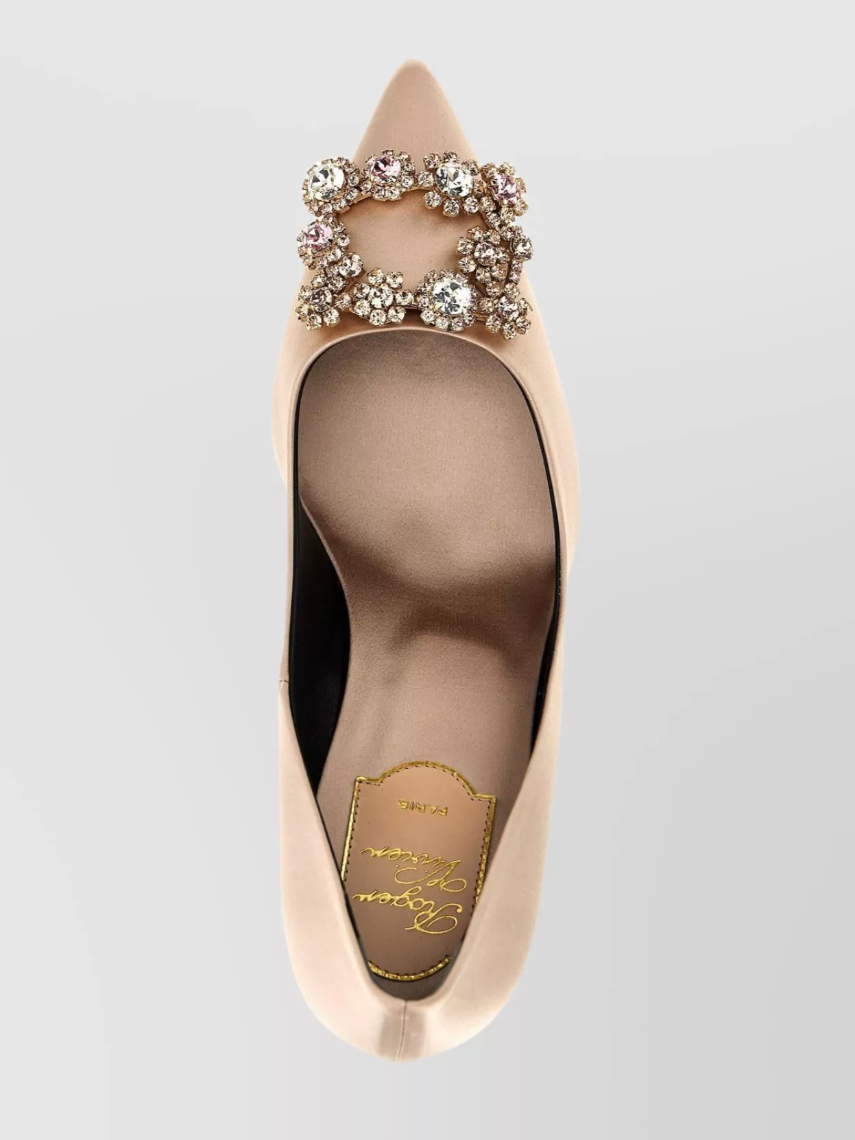 Roger Vivier Blossom Embellished Detail Pointed Toe Pumps