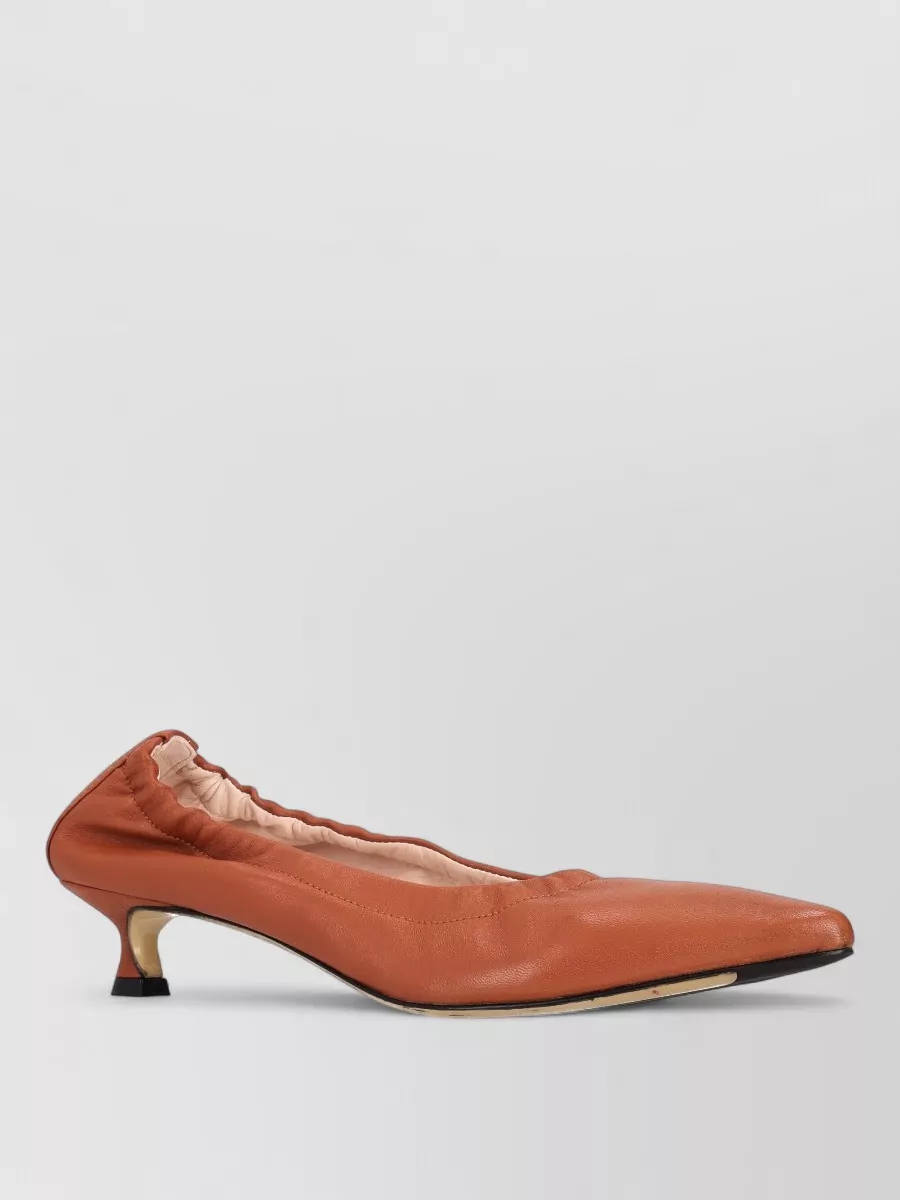 La Rose Leather Ballerina Shoes