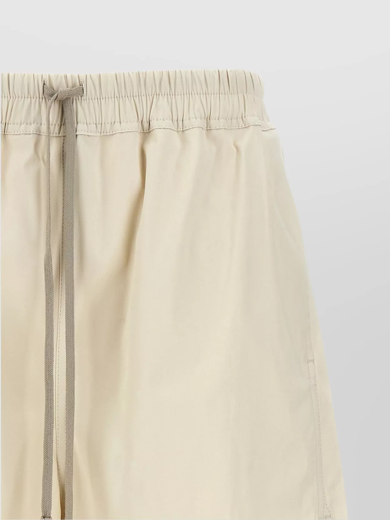 Rick Owens Elastic Waistband Bermuda Shorts With Side Slits