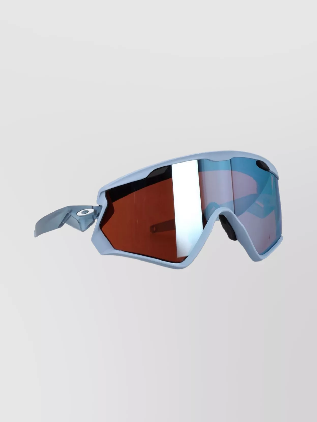 Oakley Cylindrical Lens Lightweight Wraparound Sunglasses In Blue