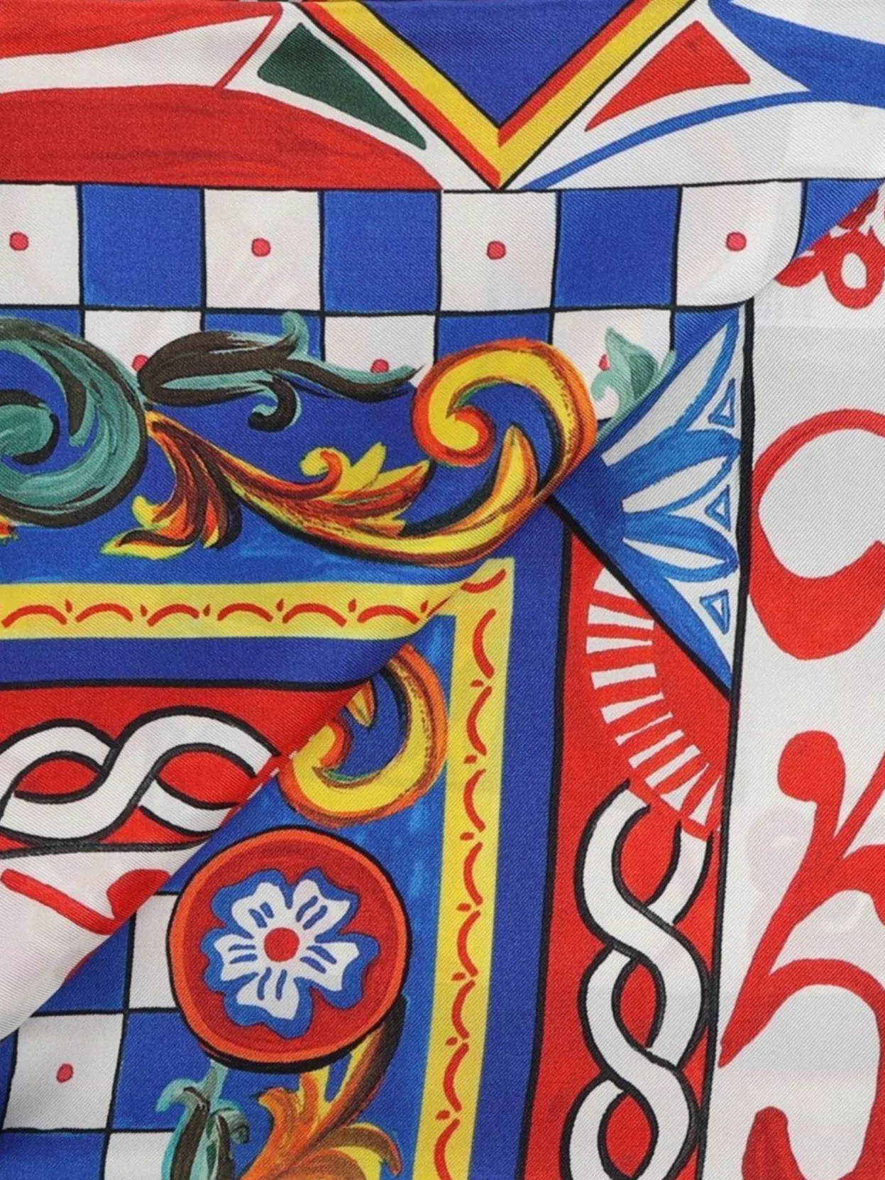 Dolce&Gabbana Geometric Motif Silk Scarf