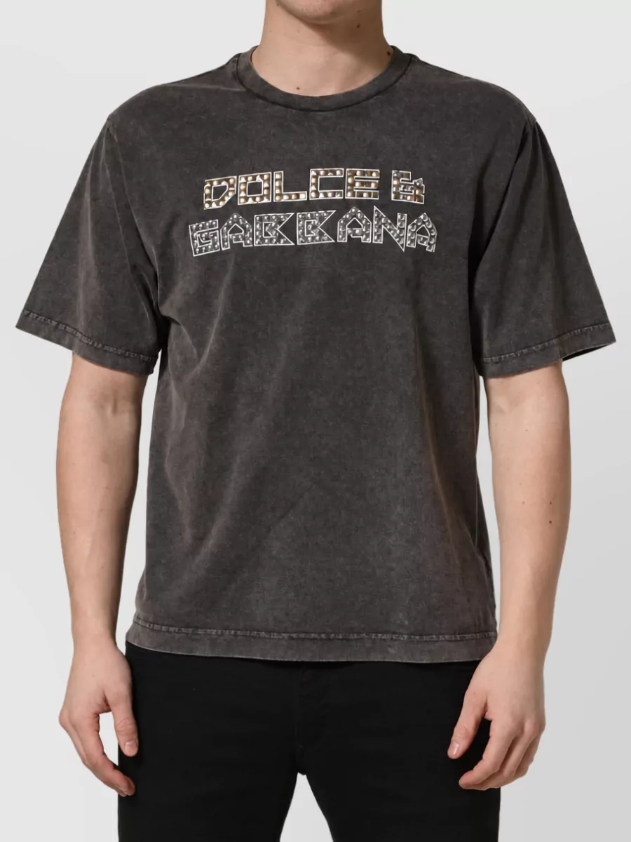 Dolce&Gabbana logo embellished crew neck t-shirt