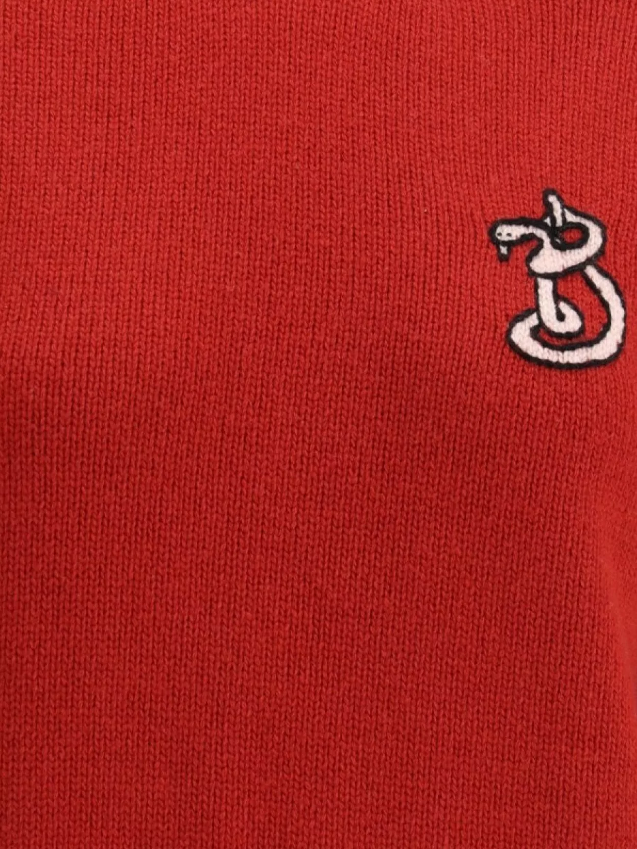 Burberry B Snake Wool Cashmere Sweater In Red