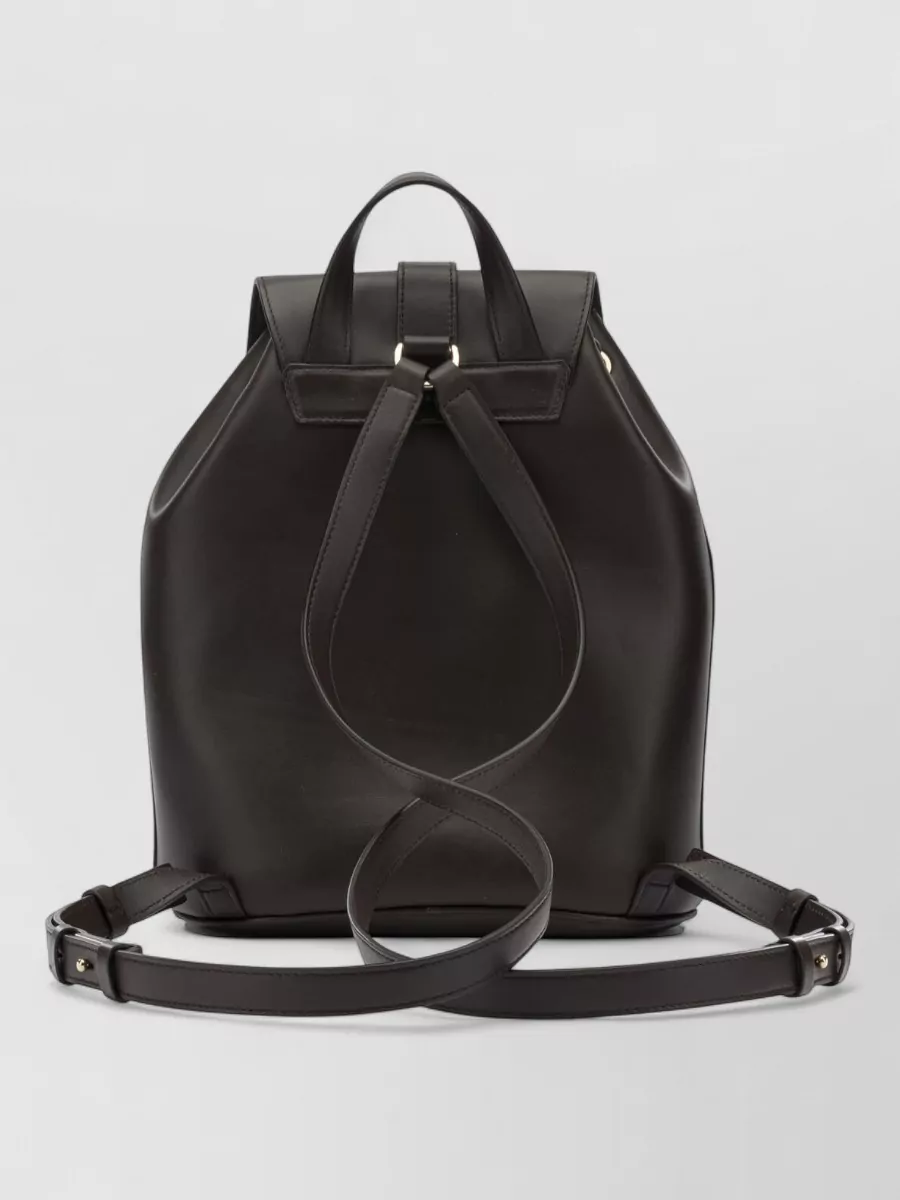 Ferragamo Leather backpack adjustable straps front pockets | The ...