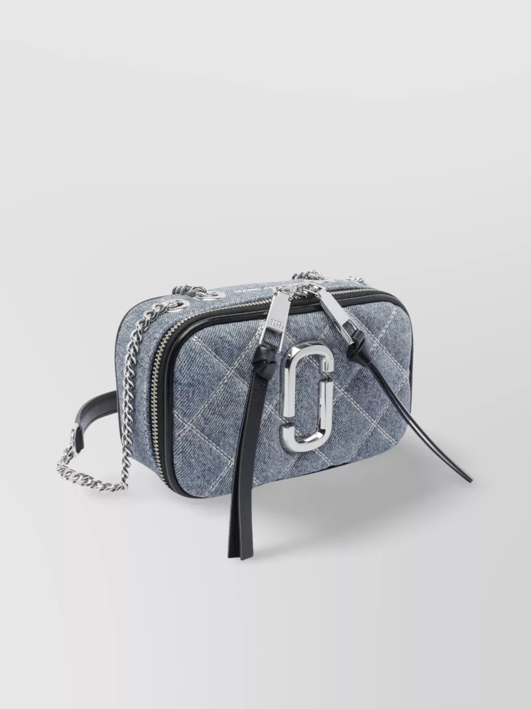 Marc Jacobs Denim Softshot Quilted Chain Strap Bag