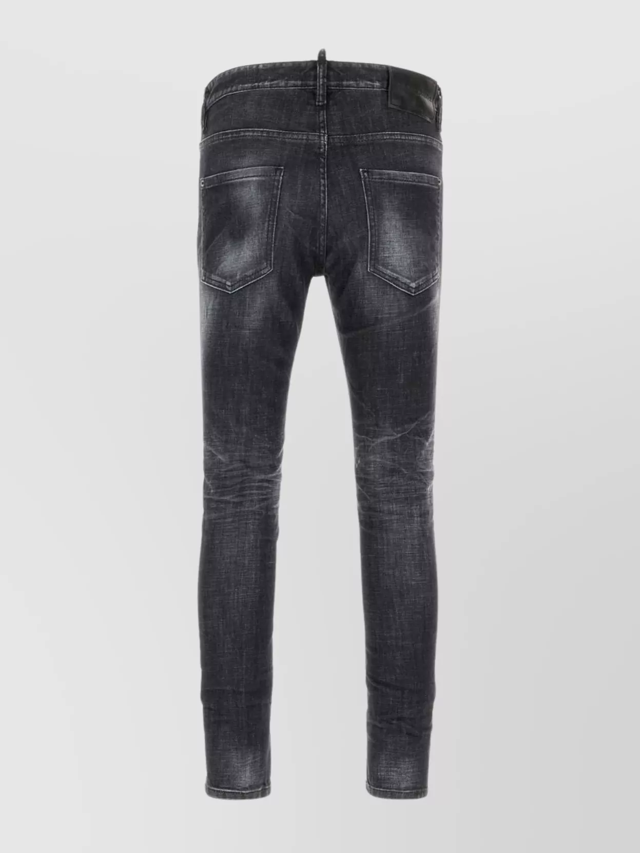 Dsquared2 Cool Gut Black Jeans With Belt Loops And Faded Effect In Denim Man In Black