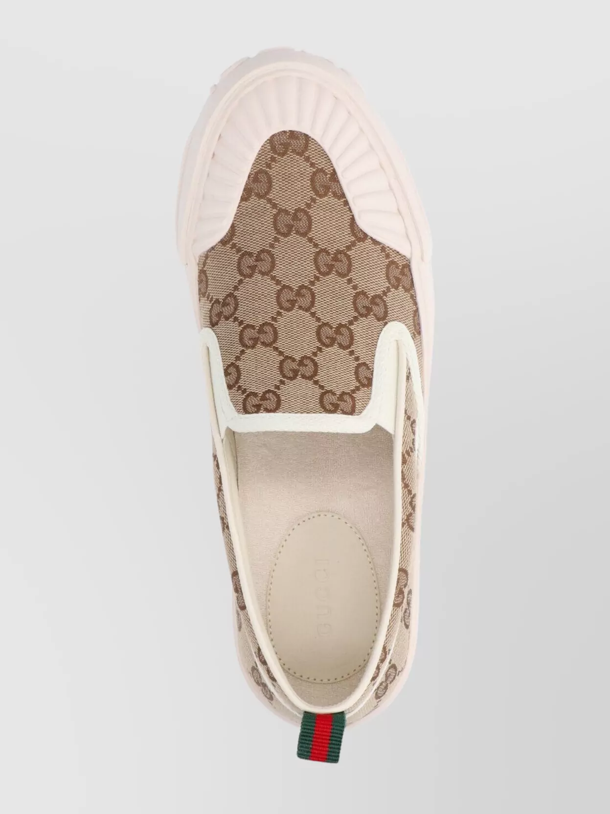 Gucci Monogram Pattern Low Top Sneakers With Pull Tab