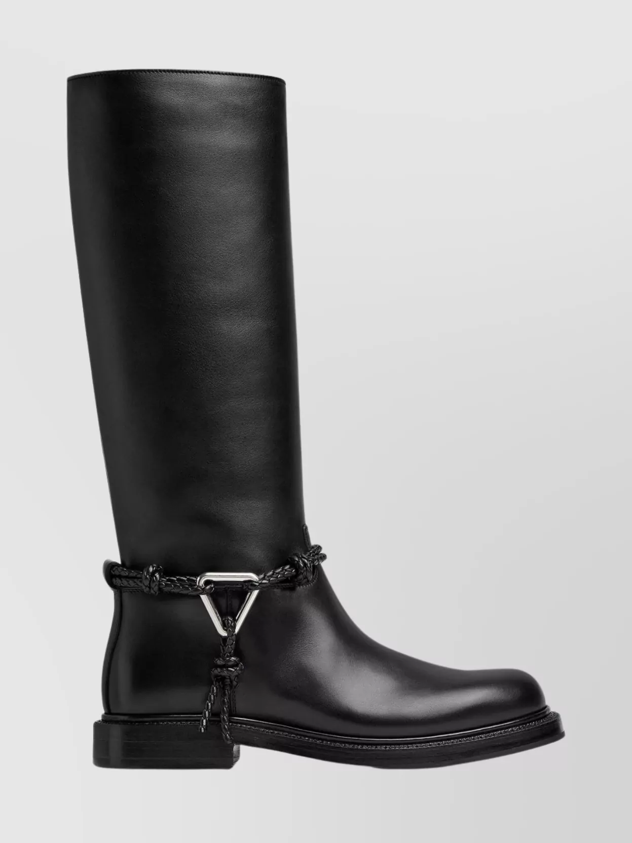 Bottega Veneta Knee High Boot Braided Strap Detail