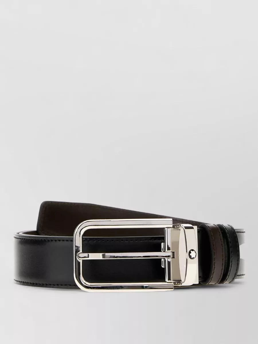 Montblanc leather reversible belt