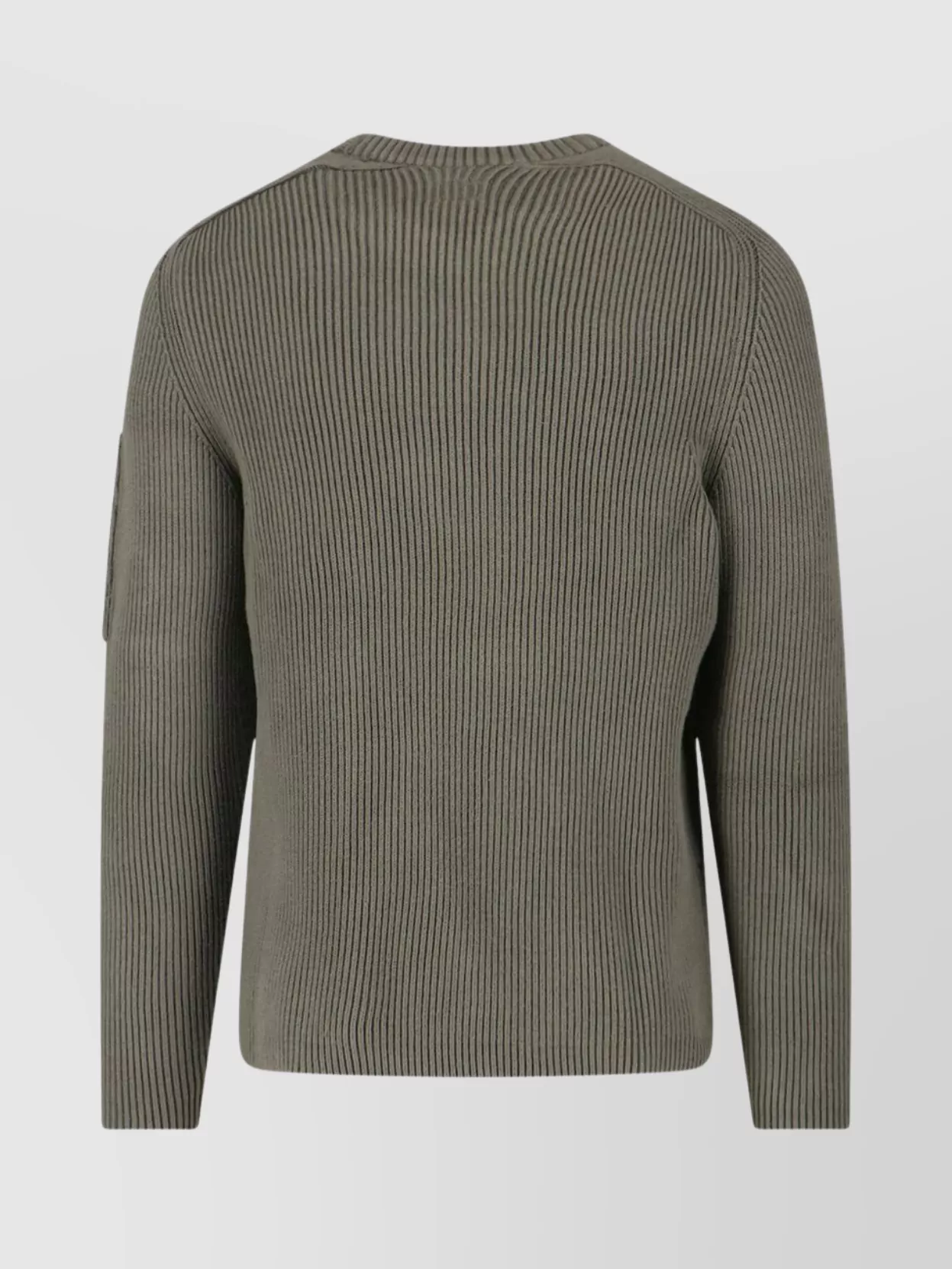 C.p. Company Crewneck Sweater With Arm Pocket And Ribbed Texture