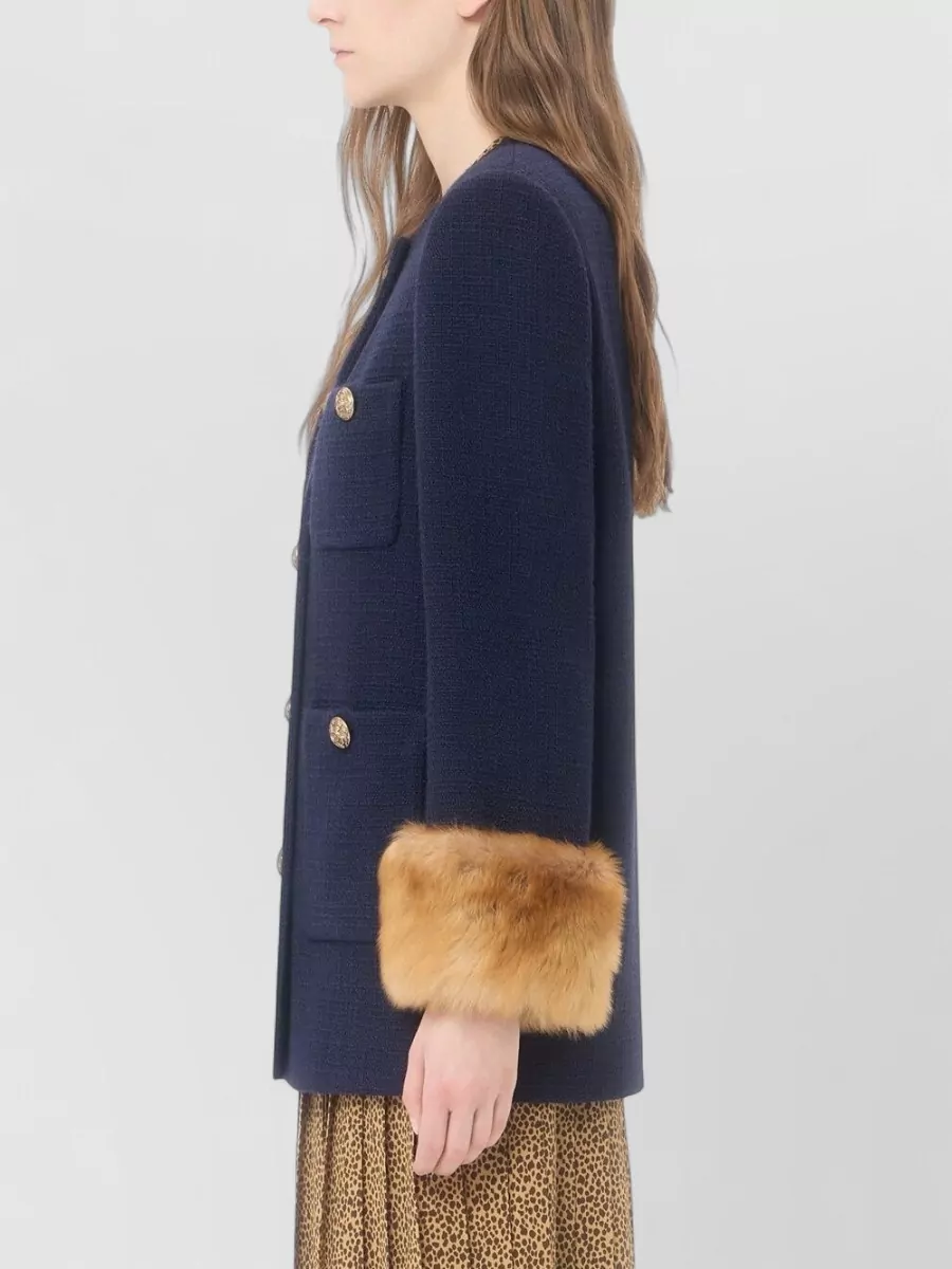 Valentino Garavani Wool Single Breasted Coat