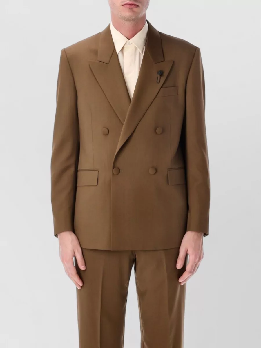 Lardini Virgin wool double-breasted blazer