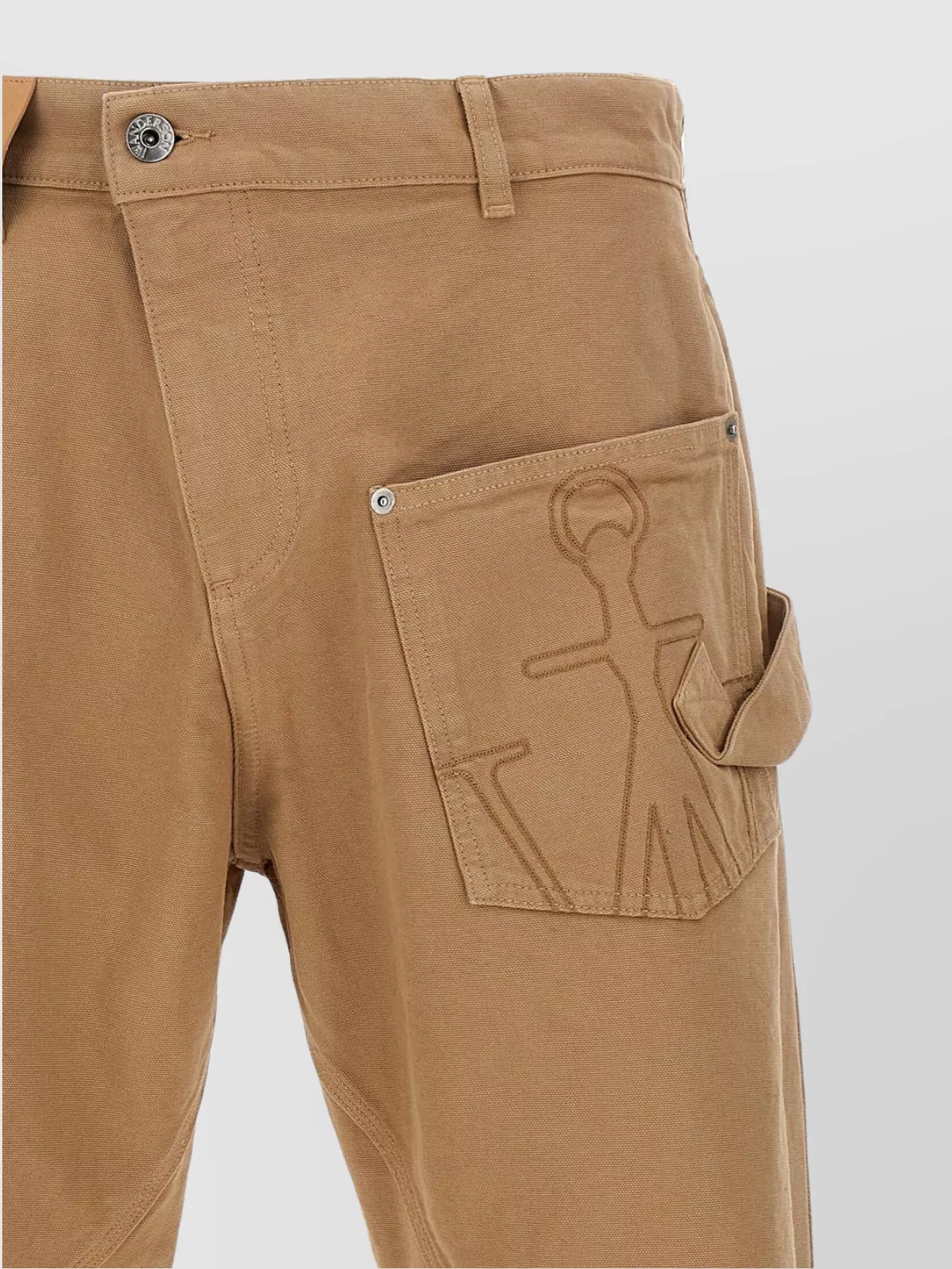 Jw Anderson Twisted Workwear Pants Embroidered Pockets
