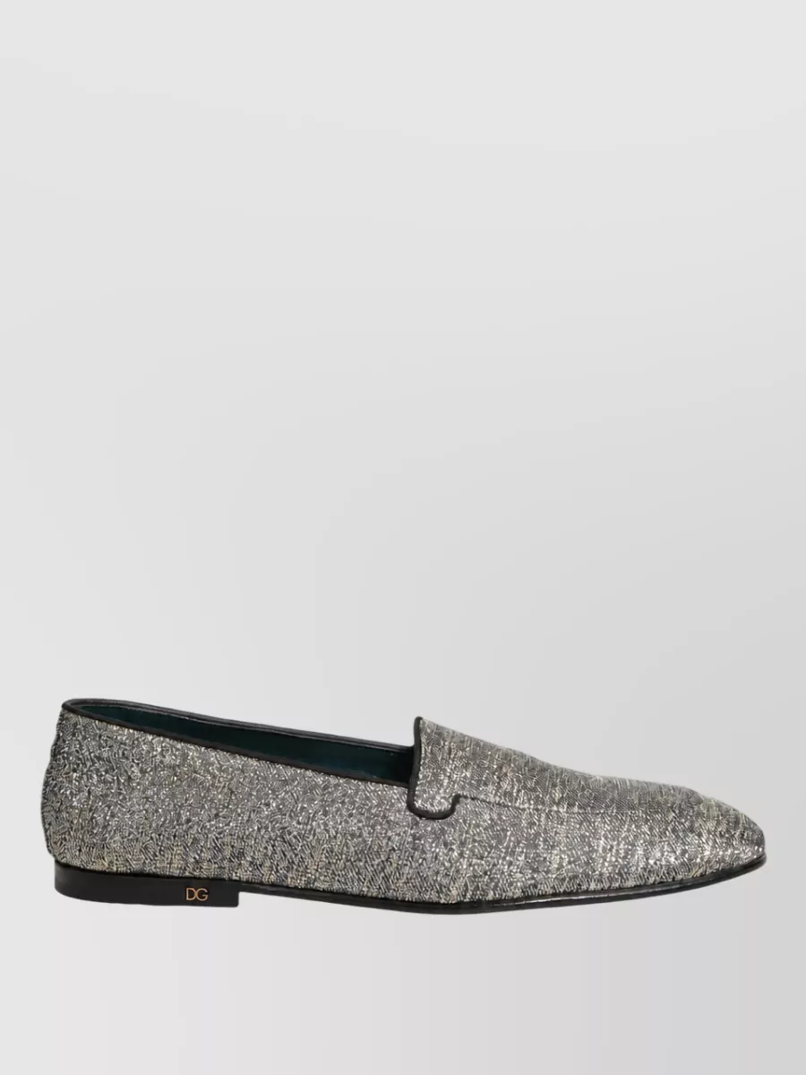 Dolce&Gabbana Glitter Leather Loafers