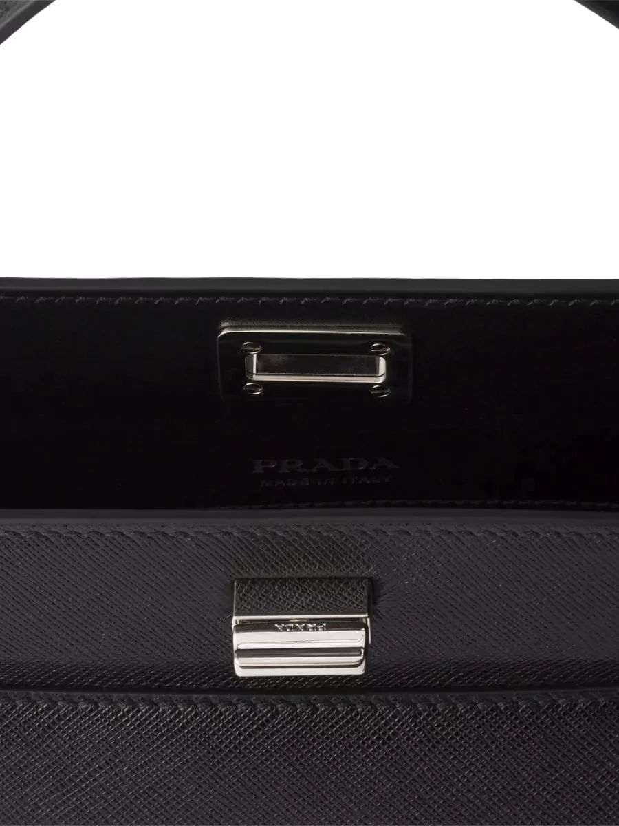 Prada Midi Leather Clutch Bag