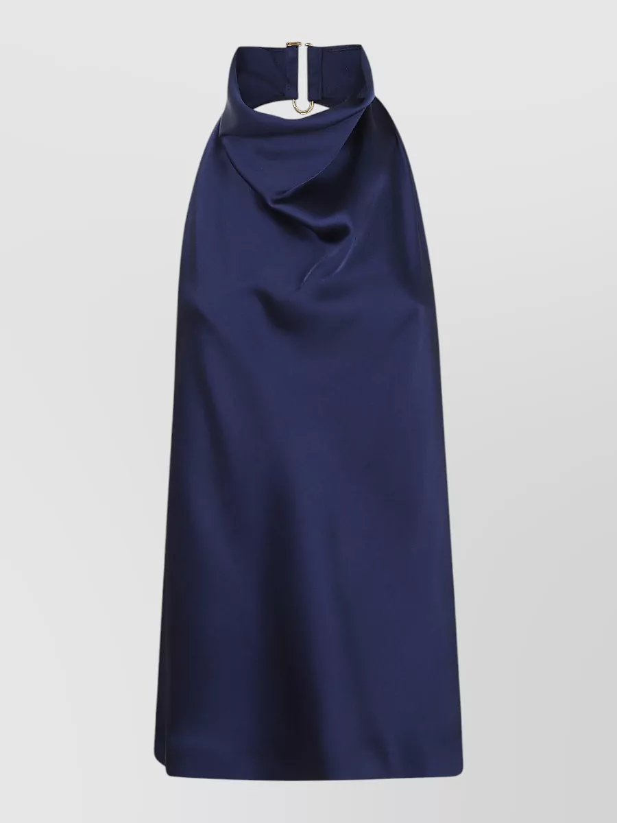 Stella Mccartney satin draped halterneck sleeveless top