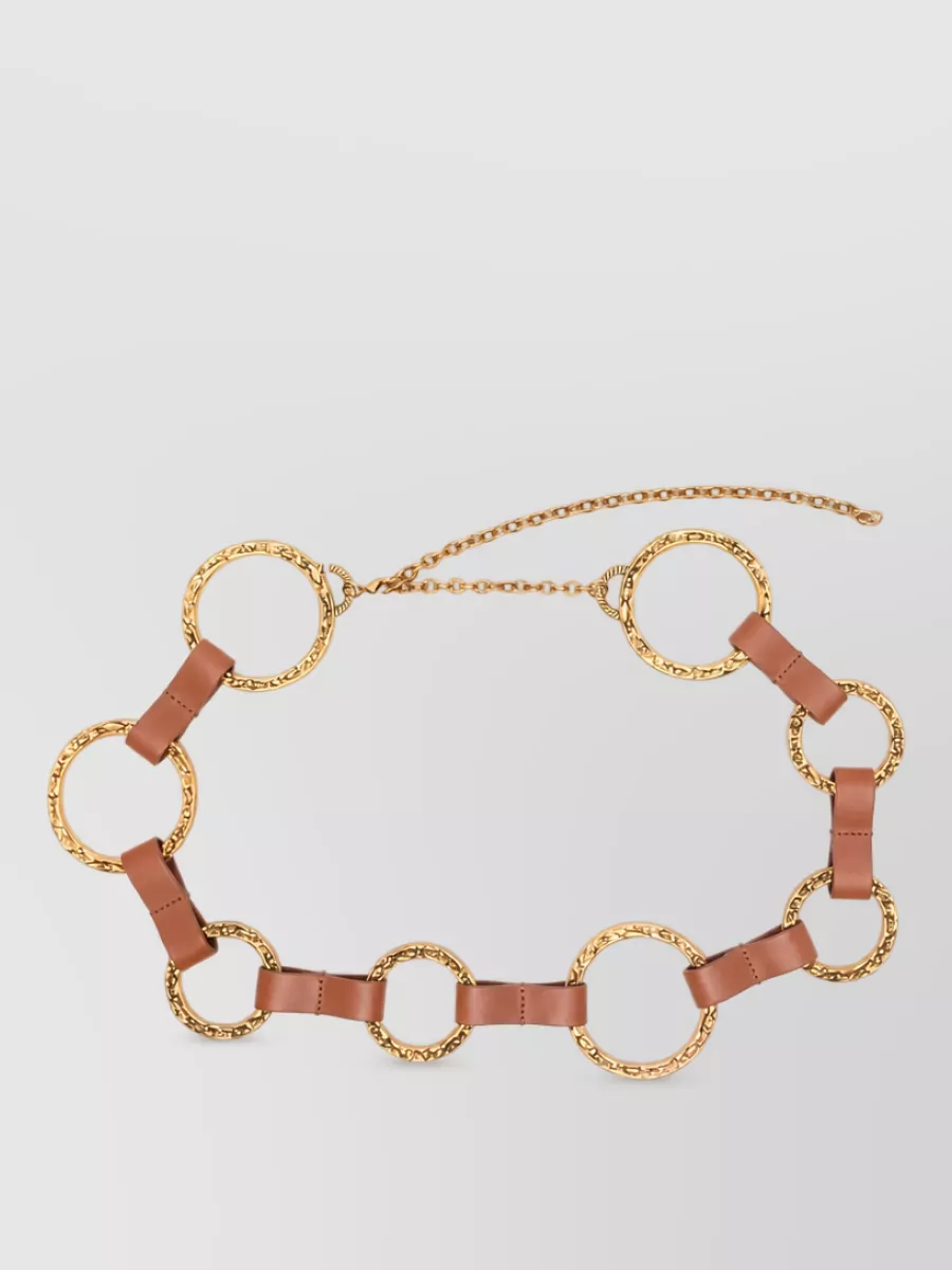 Zimmermann leather chain belt