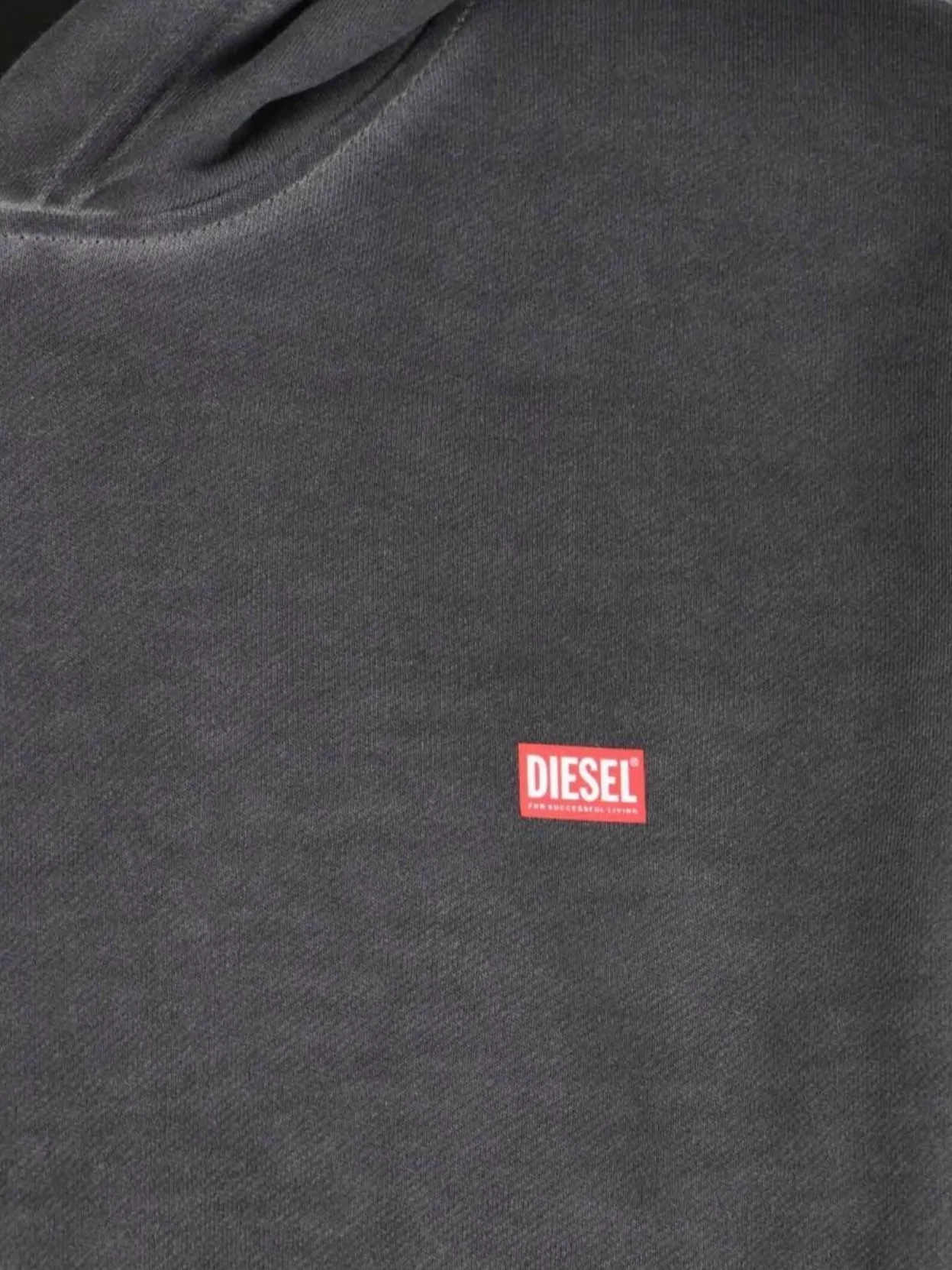 Diesel Hooded Kangaroo Pocket Sweatshirt In Gray