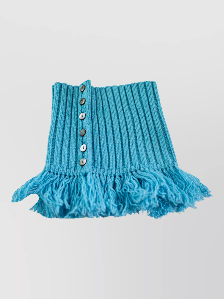 La Rose crochet fringed neckwarmer