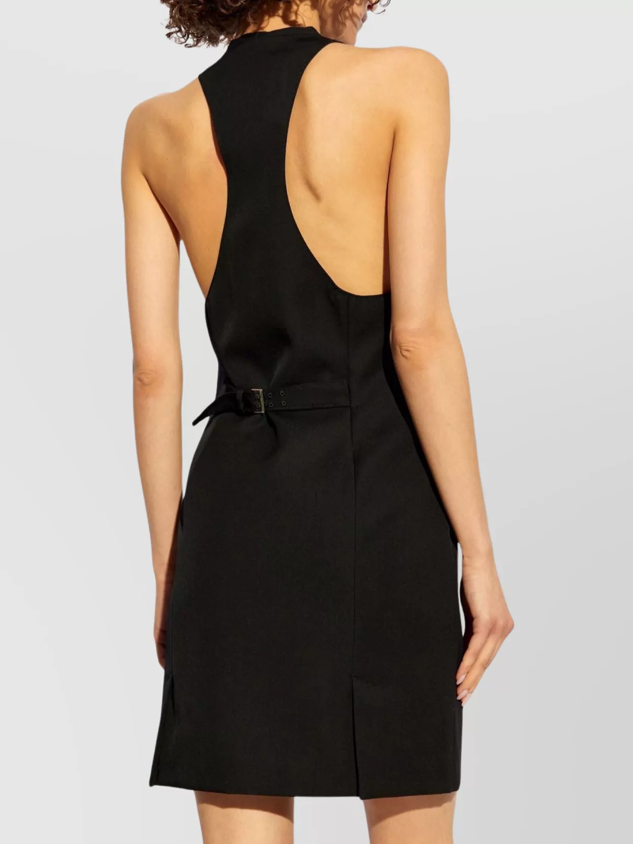 Dsquared2 Wool V-Neck Dress With Racerback