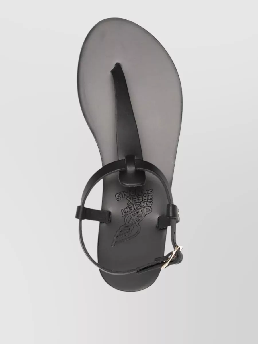 Ancient Greek Sandals Leather Flat Slides