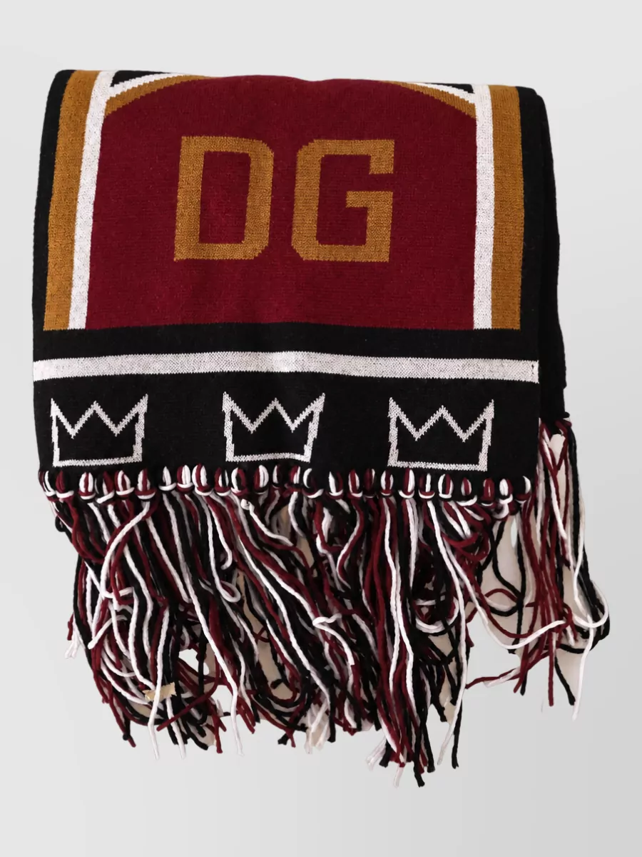 Dolce&Gabbana wool cashmere knit scarf