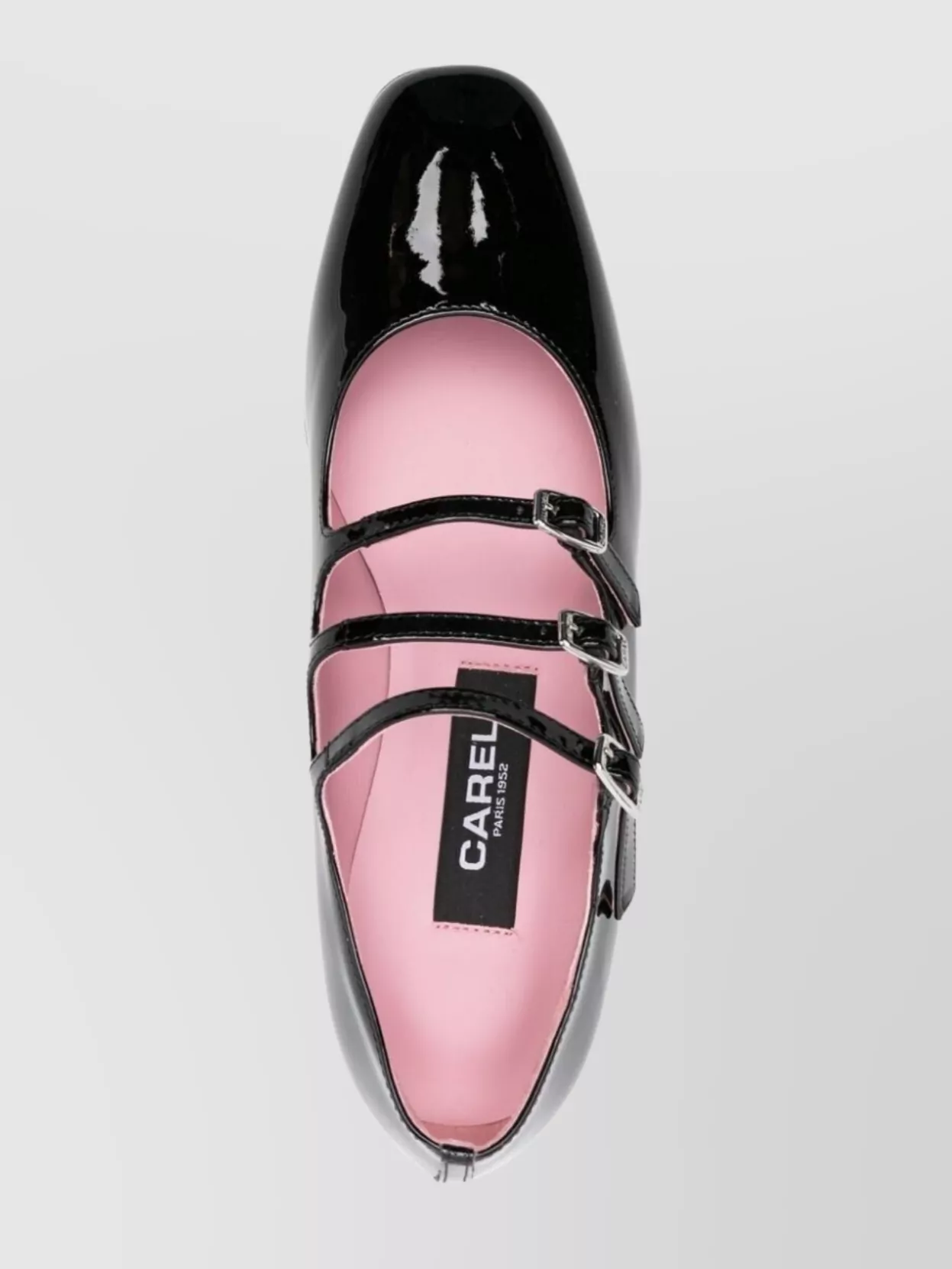 Shop Carel Paris Ariana Decolletè Triple Buckle Block Heel Pumps In Black