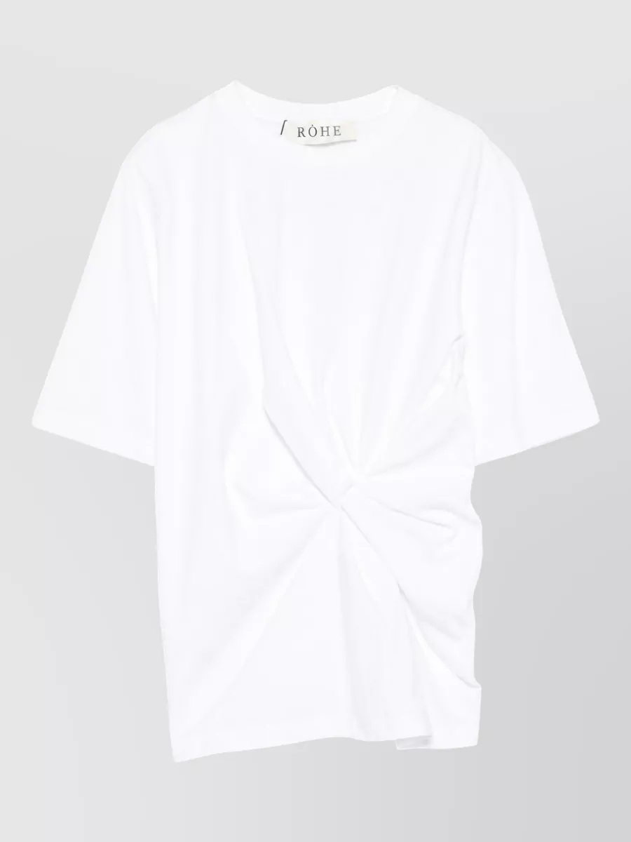 Róhe cotton asymmetric twisted t-shirt