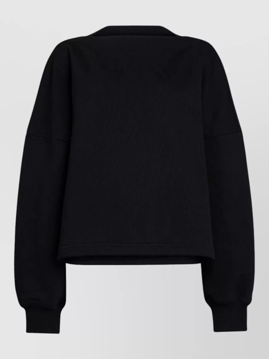 Alaïa Boatneck Fleece Top Dropped Shoulder