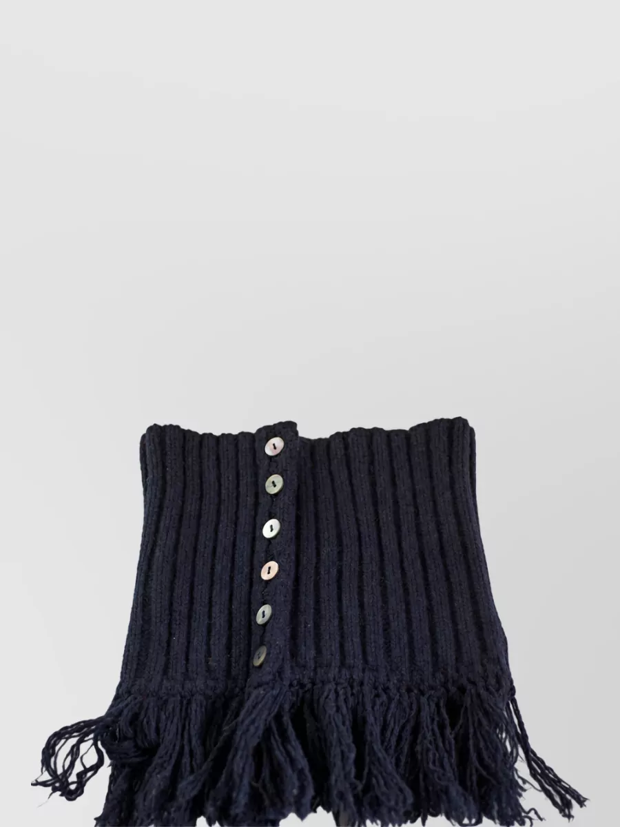 La Rose crochet fringed neckwarmer