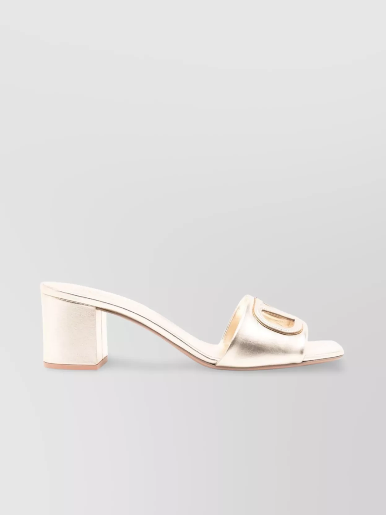 Valentino Garavani Vlogo Cut-out Leather Mules