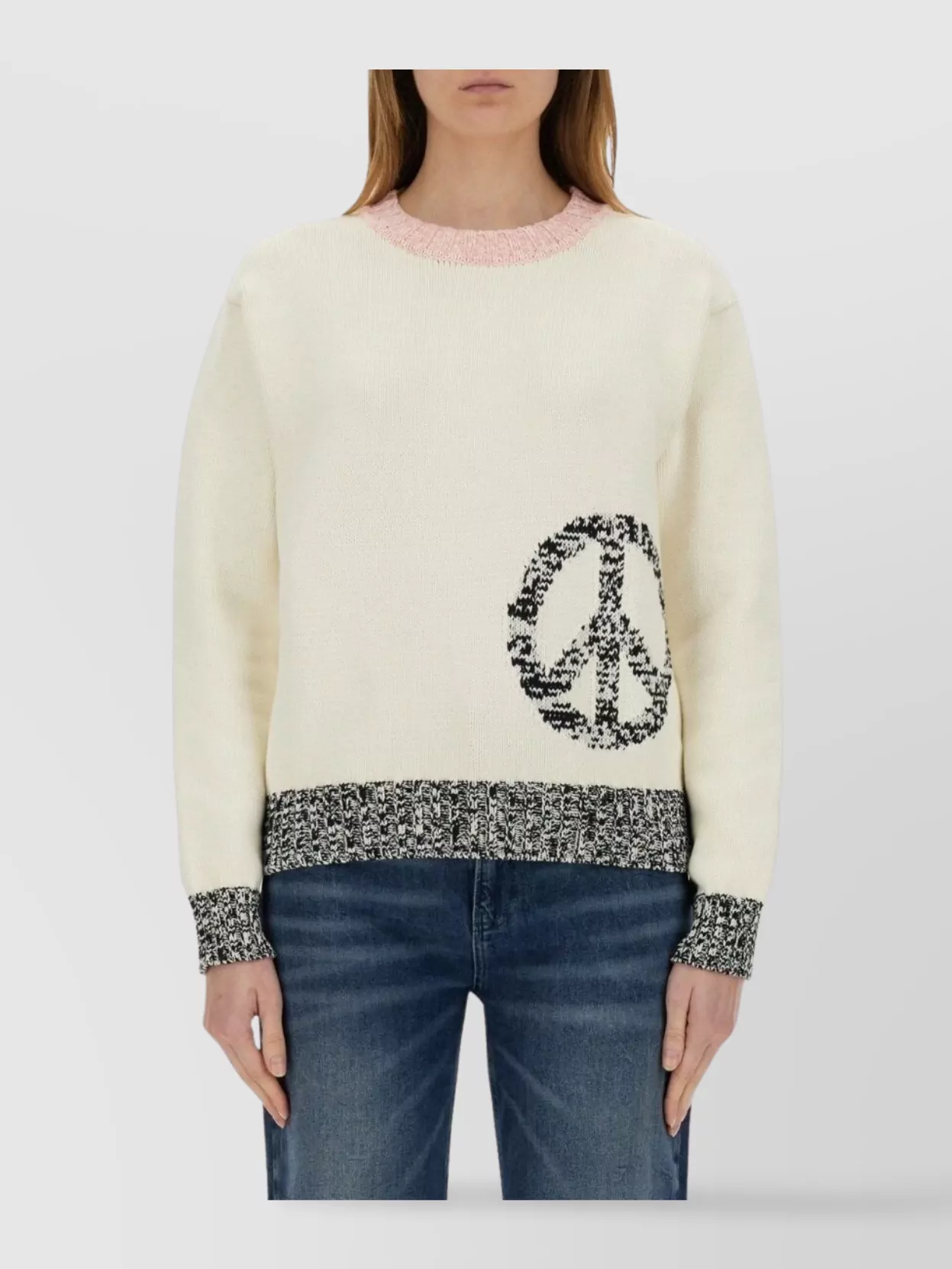 Moschino Knitwear With Mesh And Inlay Pattern