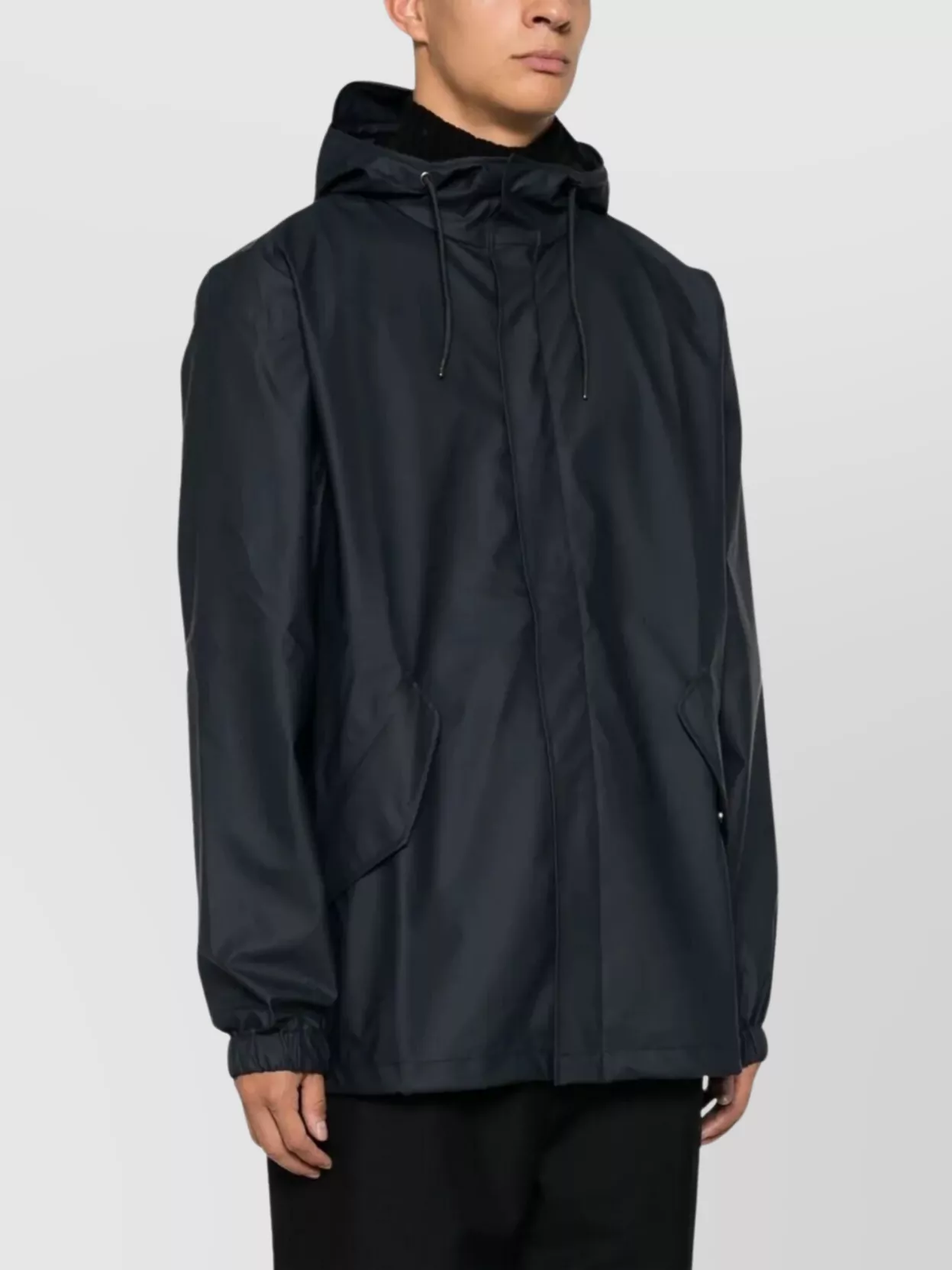 Rains Hooded Jacket Drawstring Hem