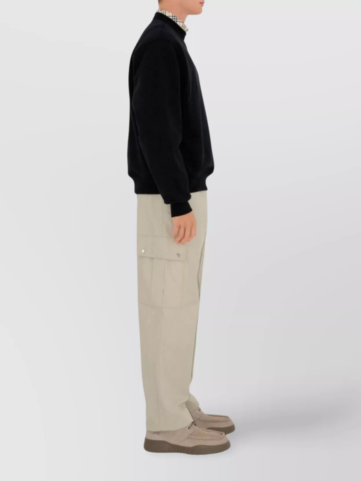 Burberry Black Logo Cotton Blend Sweatshirt In Black