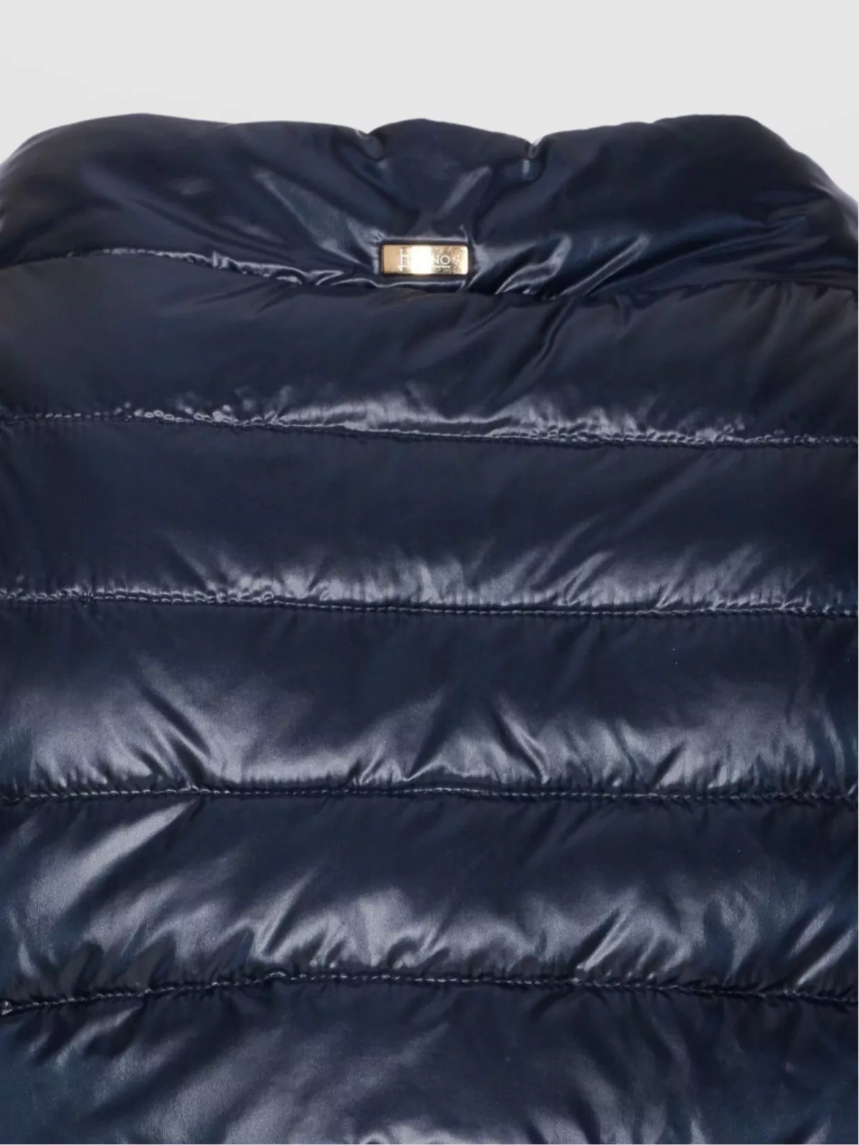 Herno Crewneck Short Sleeves High Collar Lateral Pockets In Blue