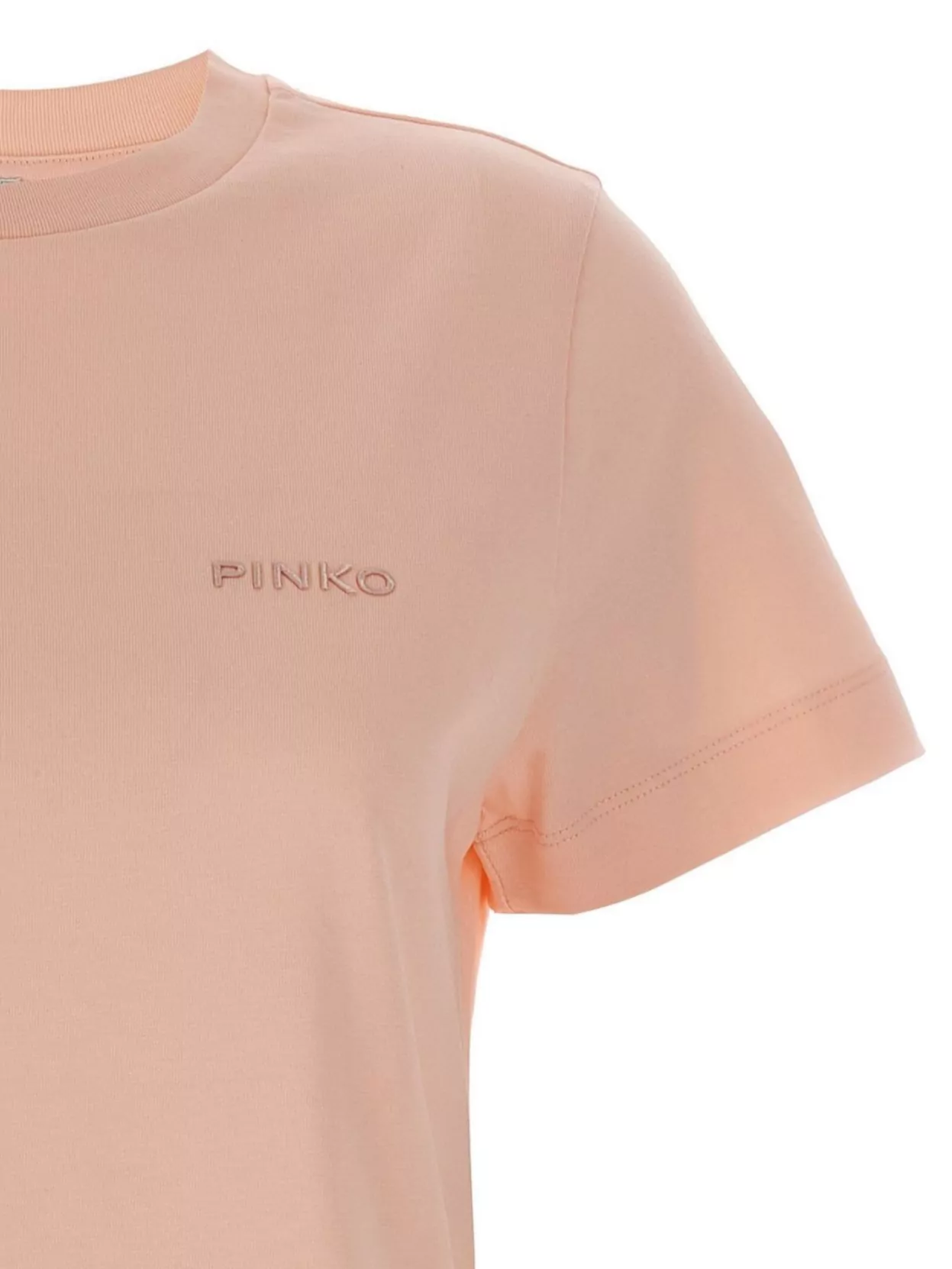 Shop Pinko Basic Crew Neck Soft Fabric T-shirt