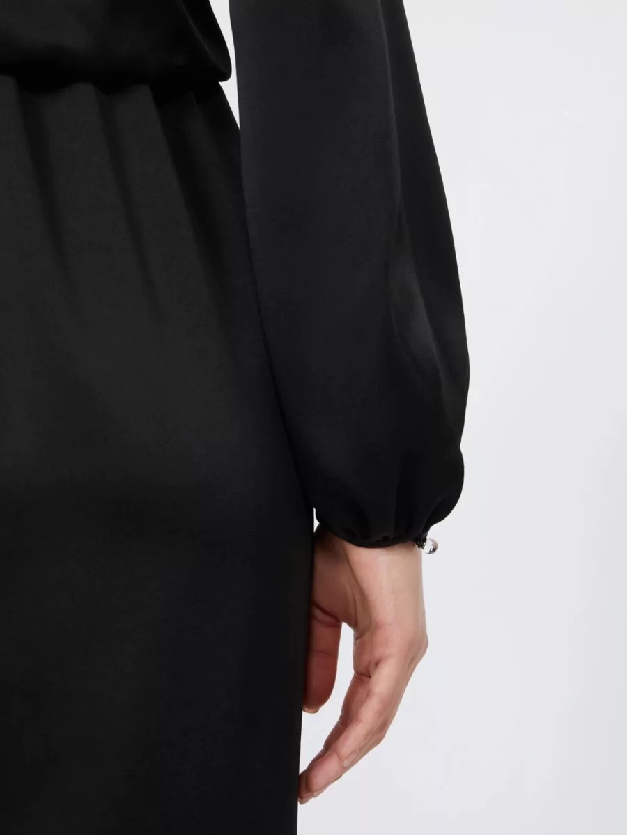 S Max Mara Draped V-Neck Midi Dress