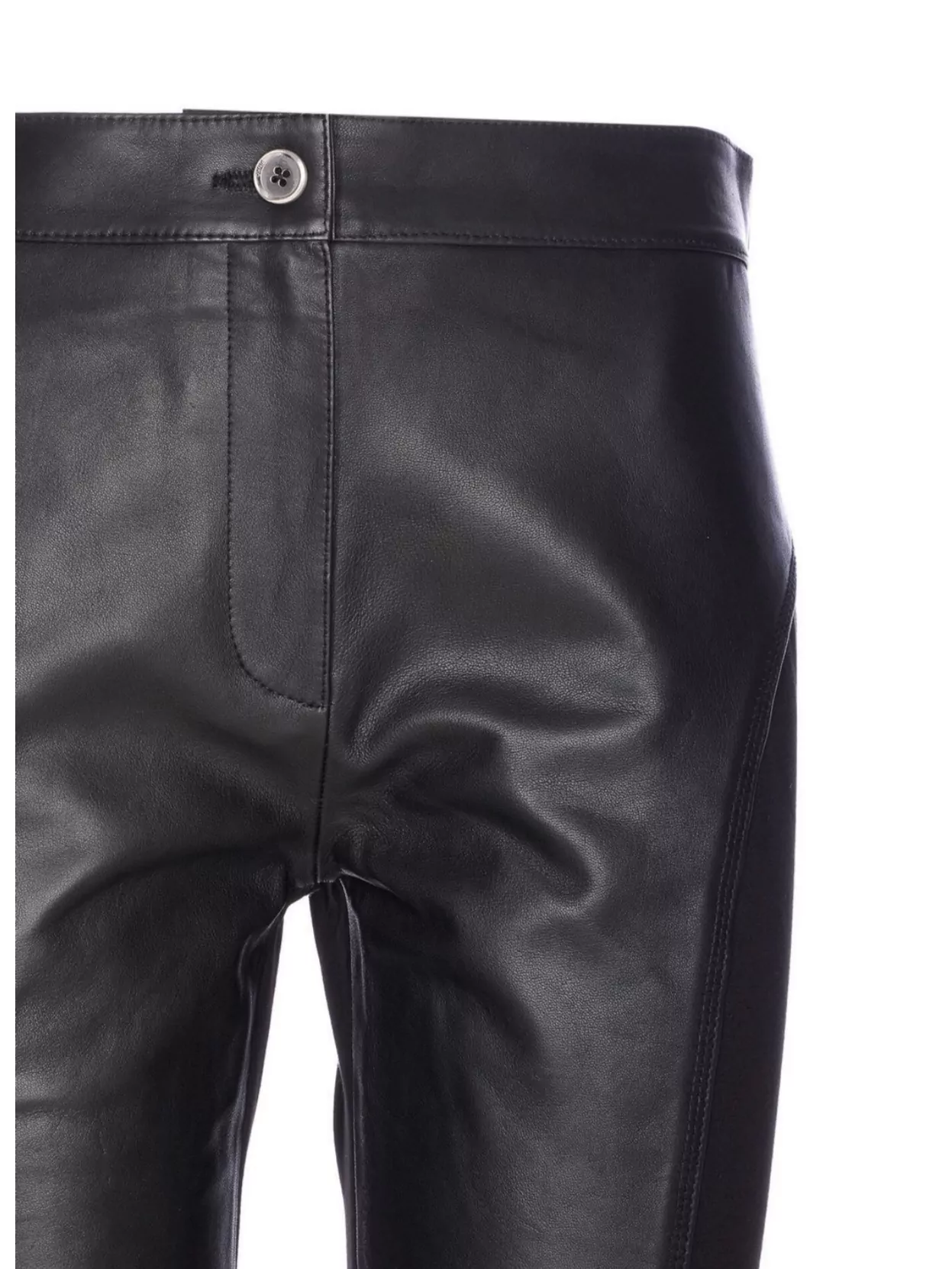 Pinko Faux Leather Trousers With Seam Detailing And Panels