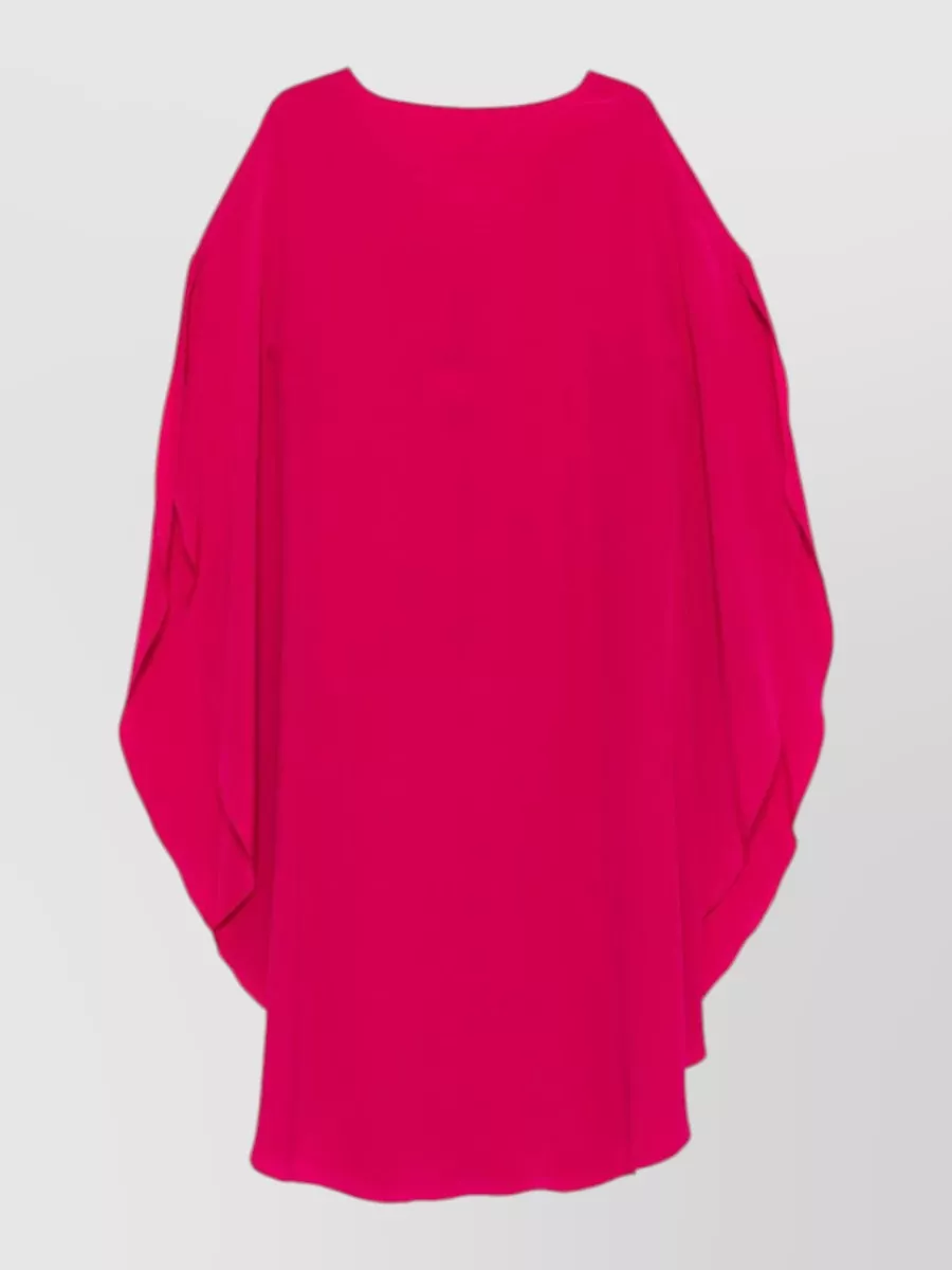 Gianluca Capannolo Silk Ruffled-Sleeve Midi Dress